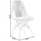 Fabulaxe Modern Fabric Patchwork Chair w/Wooden Legs for Kitchen, Dining Room, Entryway, Living Room, PK 2 QI004328.2 - alternate 2